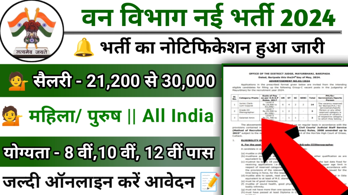 Forest Department New Vacancy 2024